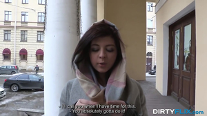 Lovely brunette isn't against of sex at casting