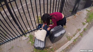 Passionate backseat boning with a wavy haired teen