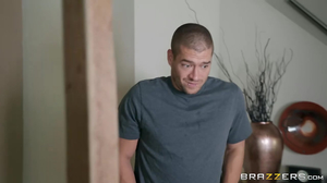 Inked blonde MILF fucking her daughter's boyfriend