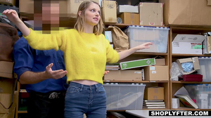 Blonde teen was fucked in exchange for freedom