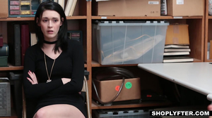 Goth teen was fucekd hard because she was stealing