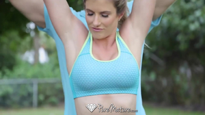 Busty 19 year old chick gets smashed hard by trainer