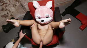 In some dark place three girls wear some masks