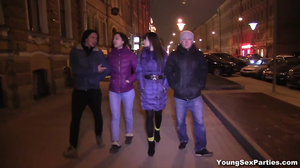 Facial after the screwing for two hotties in MFMF