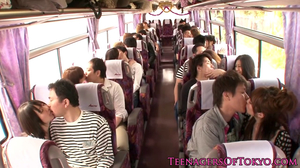 Bus full of couples turns into a crazy orgy party
