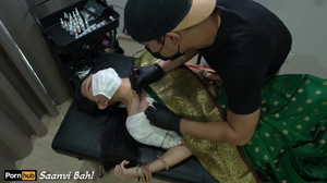 Indian Desi Female for Tattoo and Dude Spear rage,put inside her Ass