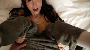 Japanese doll is bashful before having fuckfest after school.