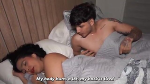 Fat-butted stepmom and her well-gifted stepson end up having poke-out after accidentally sharing a hotel sofa.